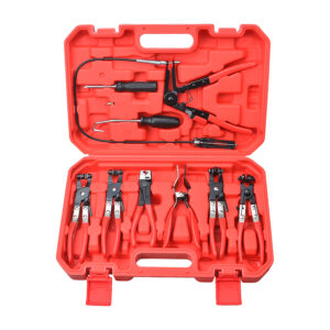 Juego de alicates para abrazaderas de manguera, 9 piezas con cable flexible