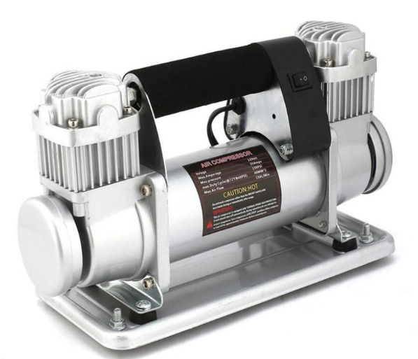 Compresor de aire portátil 12V, 10 bar, 160 L/min, doble cilindro